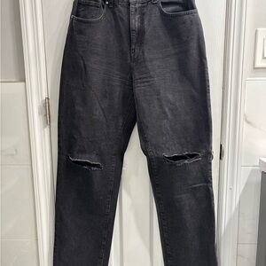 Women’s Black Distressed Jeans